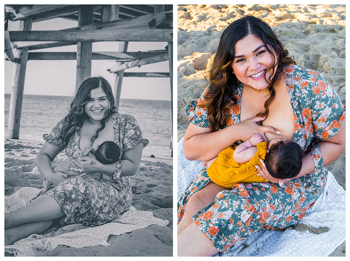 Breastfeeding, nursing, baby, newborn, virginia, photographer, family portraits, beach,