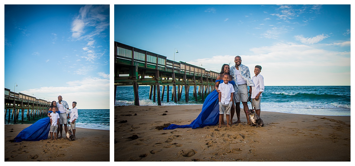 Virginia, Virginia Beach, Maternity, Family, Blue, Beach Portraits, Photographer, Wild Weather, Sandbridge Virginia Beach,