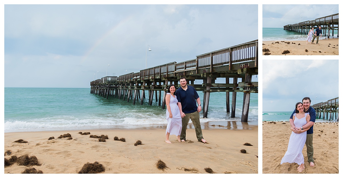 Engagement Portraits, Sandbridge, Engagement Ring, Stormy Photos, Rainbow, Virginia Beach, Virginia Beach Photographer, Wedding Photographer,