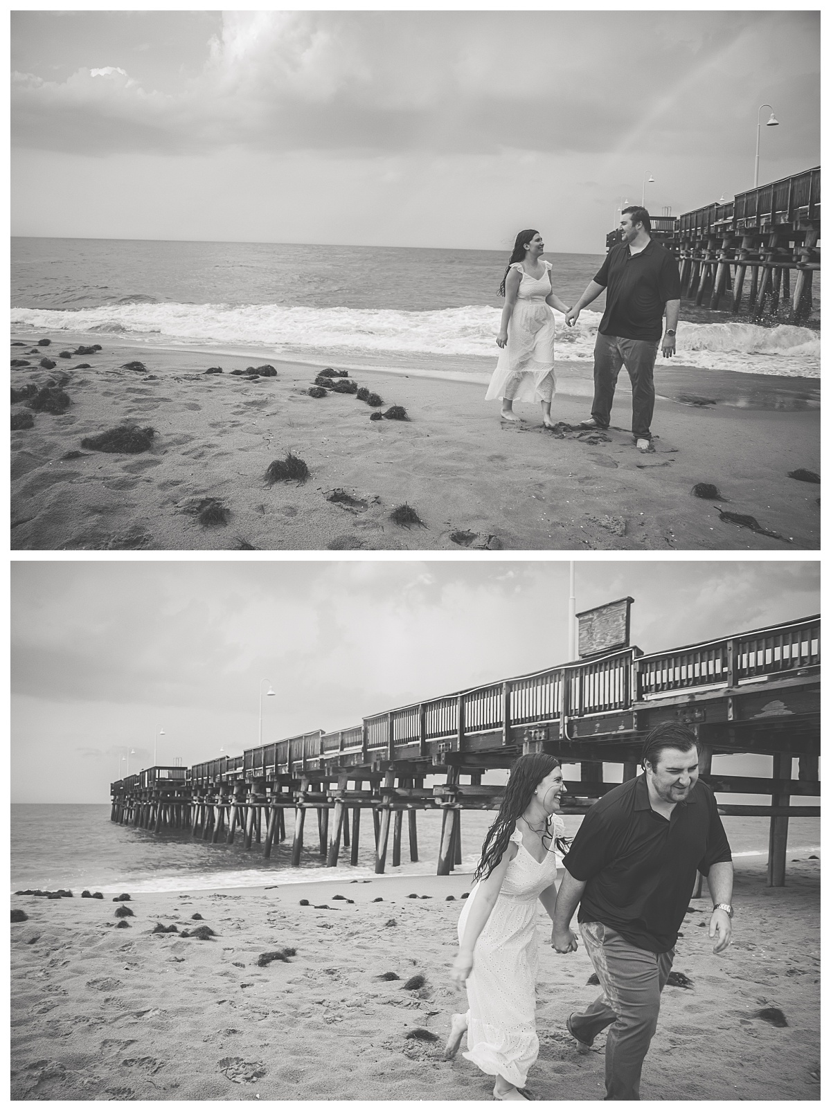 Engagement Portraits, Sandbridge, Engagement Ring, Stormy Photos, Rainbow, Virginia Beach, Virginia Beach Photographer, Wedding Photographer,